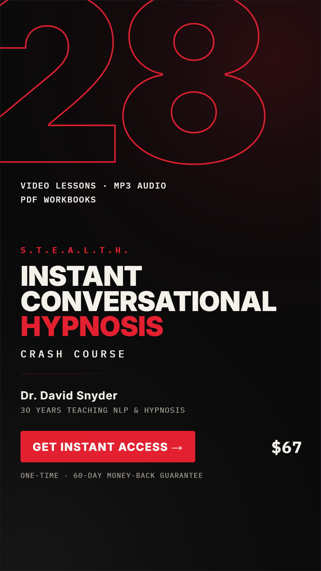 Instant Conversational Hypnosis Crash Course — Dr. David Snyder